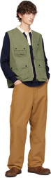 Drake's Khaki Ripstop Cotton Fishing Vest
