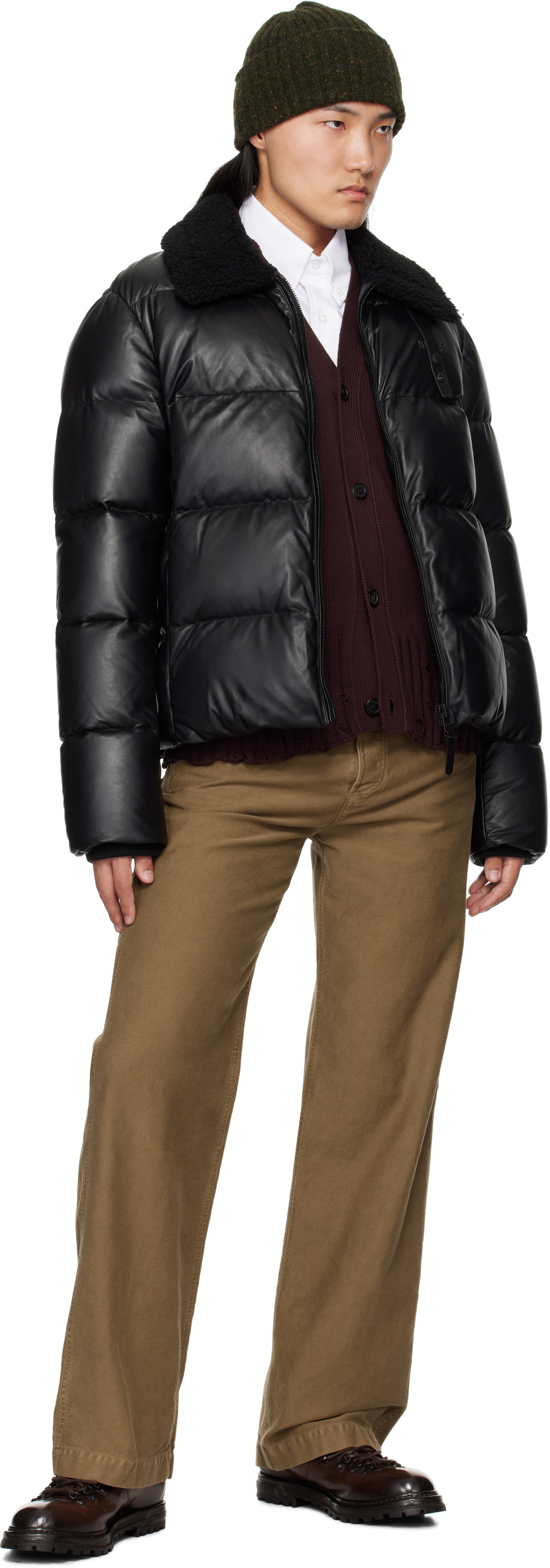 MACKAGE Black Kyrie Down Leather Jacket