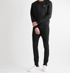 BALMAIN - Skinny-Fit Panelled Loopback Cotton-Jersey Sweatpants - Black