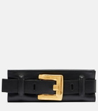 Balmain Anthem leather clutch