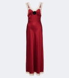 Rixo Keily lace-trimmed satin maxi dress