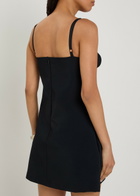 Nensi Dojaka Sculpted Crepe Mini Dress Black