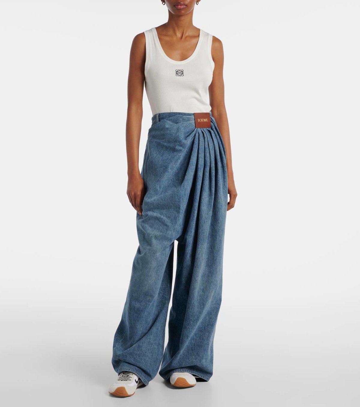 Loewe Draped wide-leg jeans Loewe