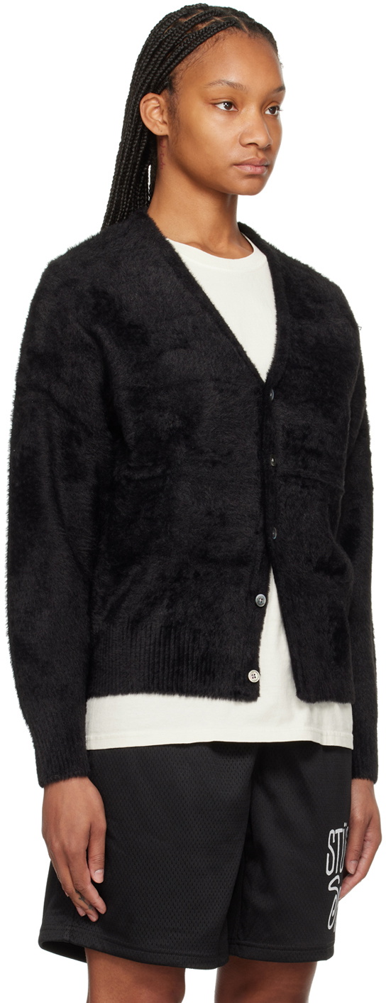 Stüssy Black Shaggy Cardigan Stussy