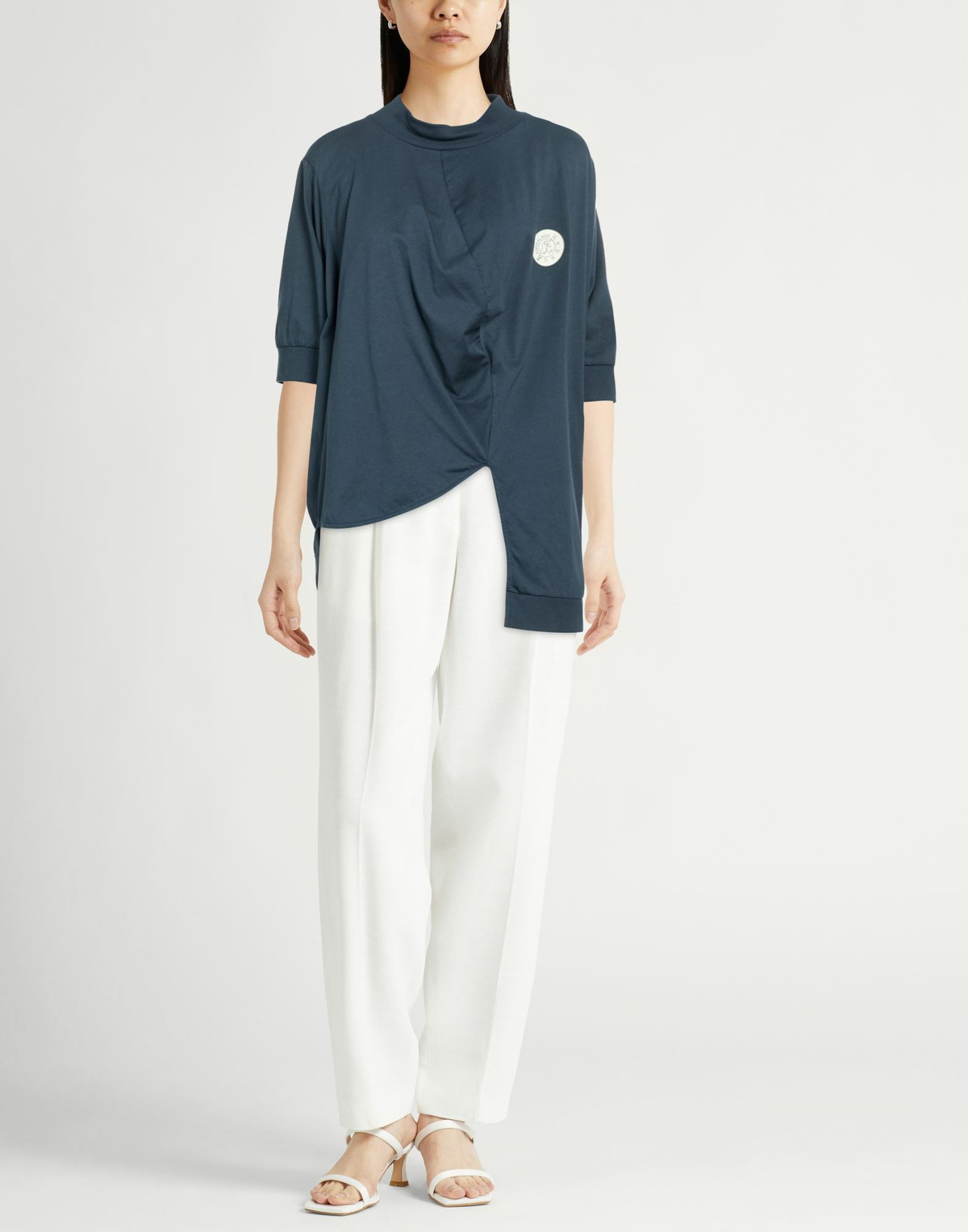 Herno Womens T-shirt Slate in Blue