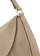 Savette Tondo Small Suede Shoulder bag - Taupe - One Size
