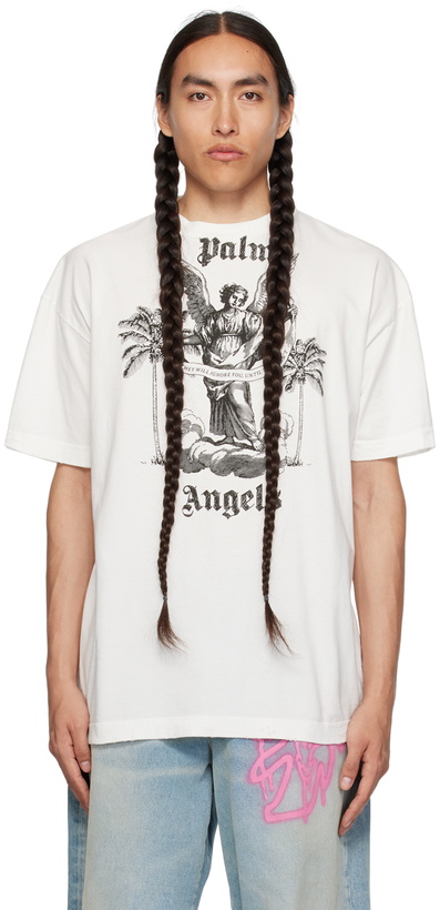 Photo: Palm Angels White University T-Shirt