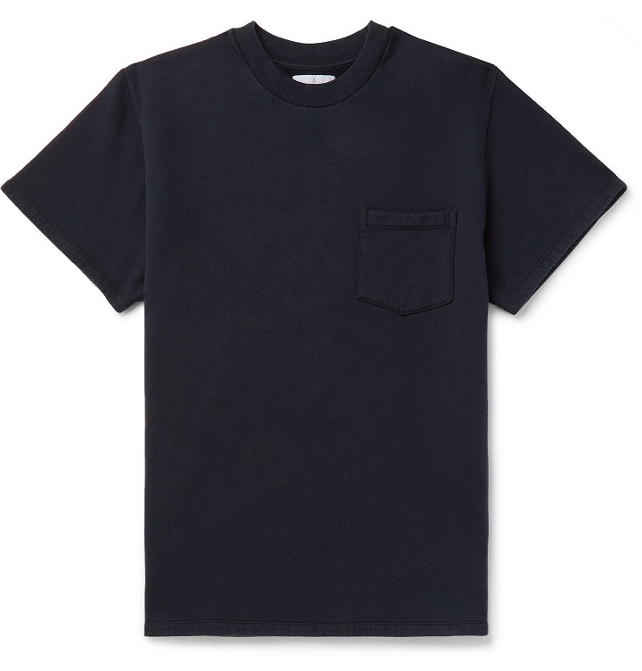 Photo: 4SDesigns - Fleece-Back Cotton and Wool-Blend T-Shirt - Blue