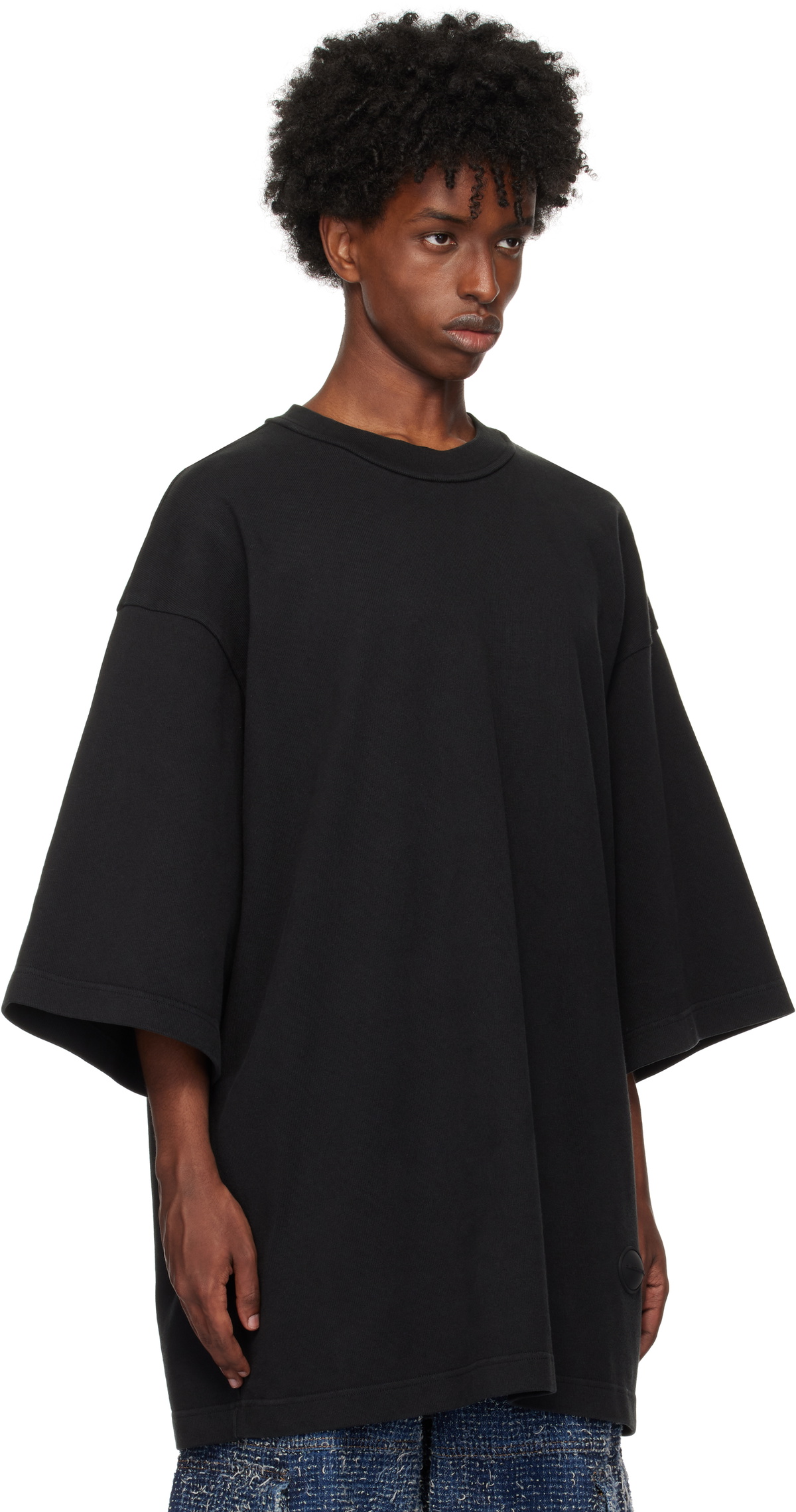 Alexander Wang Black Oversized Drop-Sleeve T-shirt Alexander Wang