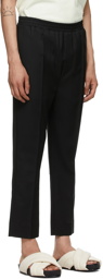 Tom Wood Black Wool Elastic Trousers