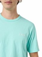 MC2 Saint Barth Man Sage Green Cotton Jersey T-shirt Dover With St. Barth Embroidery