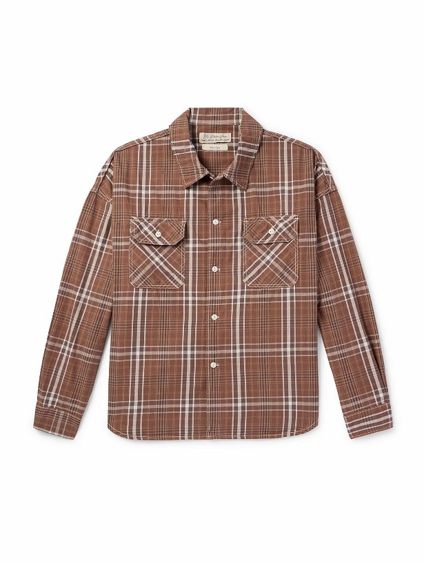 Photo: Remi Relief - Checked Cotton-Twill Shirt - Brown