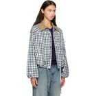 Barbour Blue & White Ovingham Gingham Casual Jacket