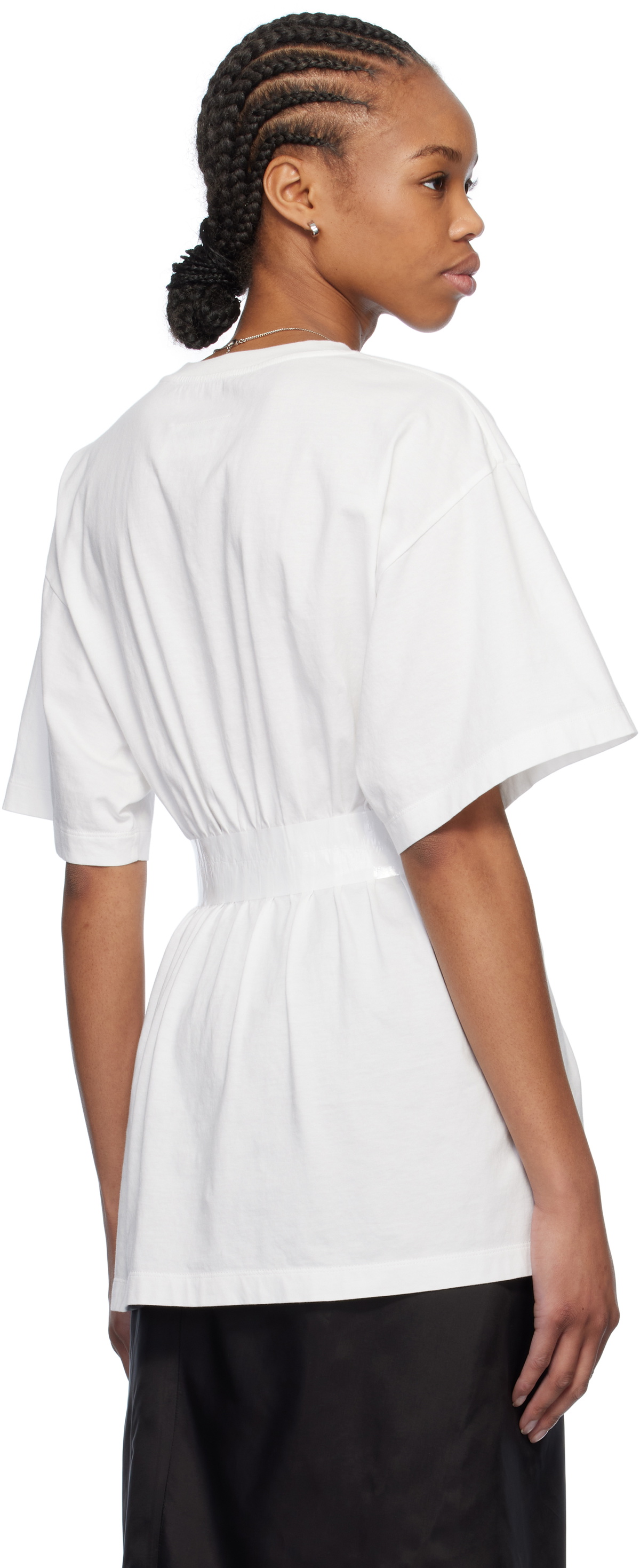 MM6 Maison Margiela White Taped Jersey T-shirt MM6 Maison