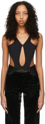 Maximilian Davis Black Nylon One-Piece Swimsuit