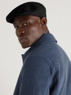 Lock & Co Hatters - Glen Wool and Alpaca-Blend Flat Cap - Black