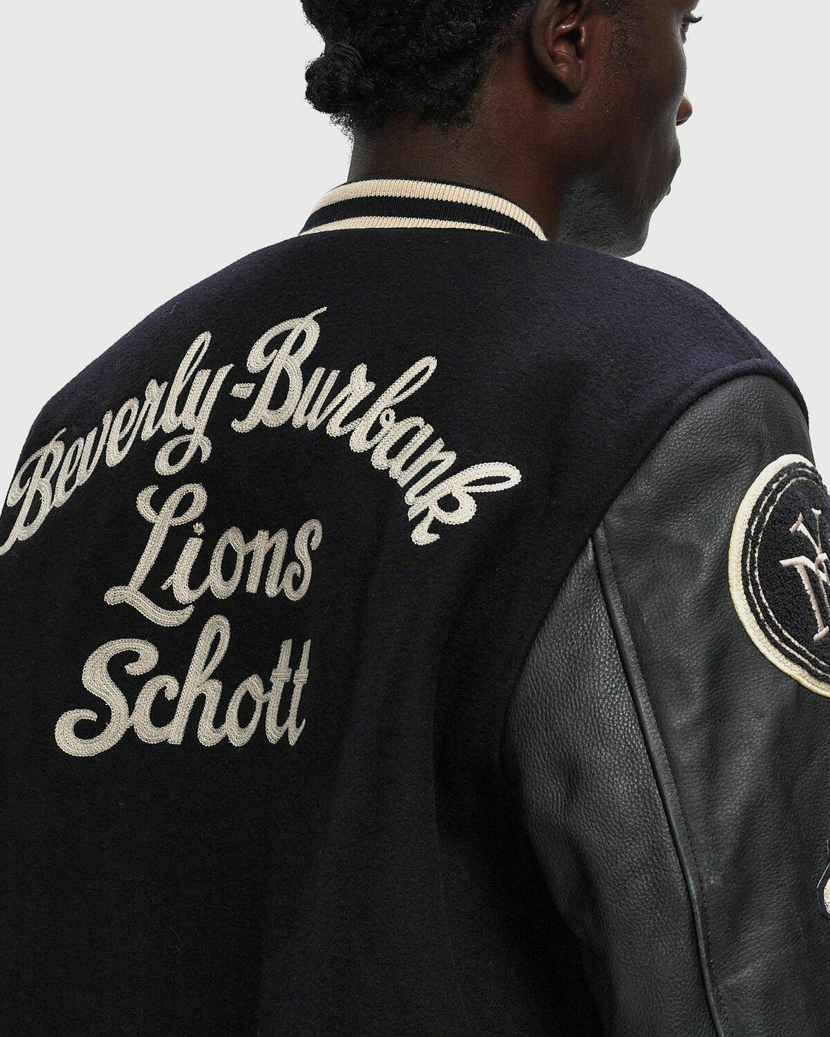 Schott 星条旗 ブラック × ネイビー ブルゾン ジャケット コットン 綿 Schott N.Y.C ブルゾン アウター Schott/ショット/VELOR WESTERN