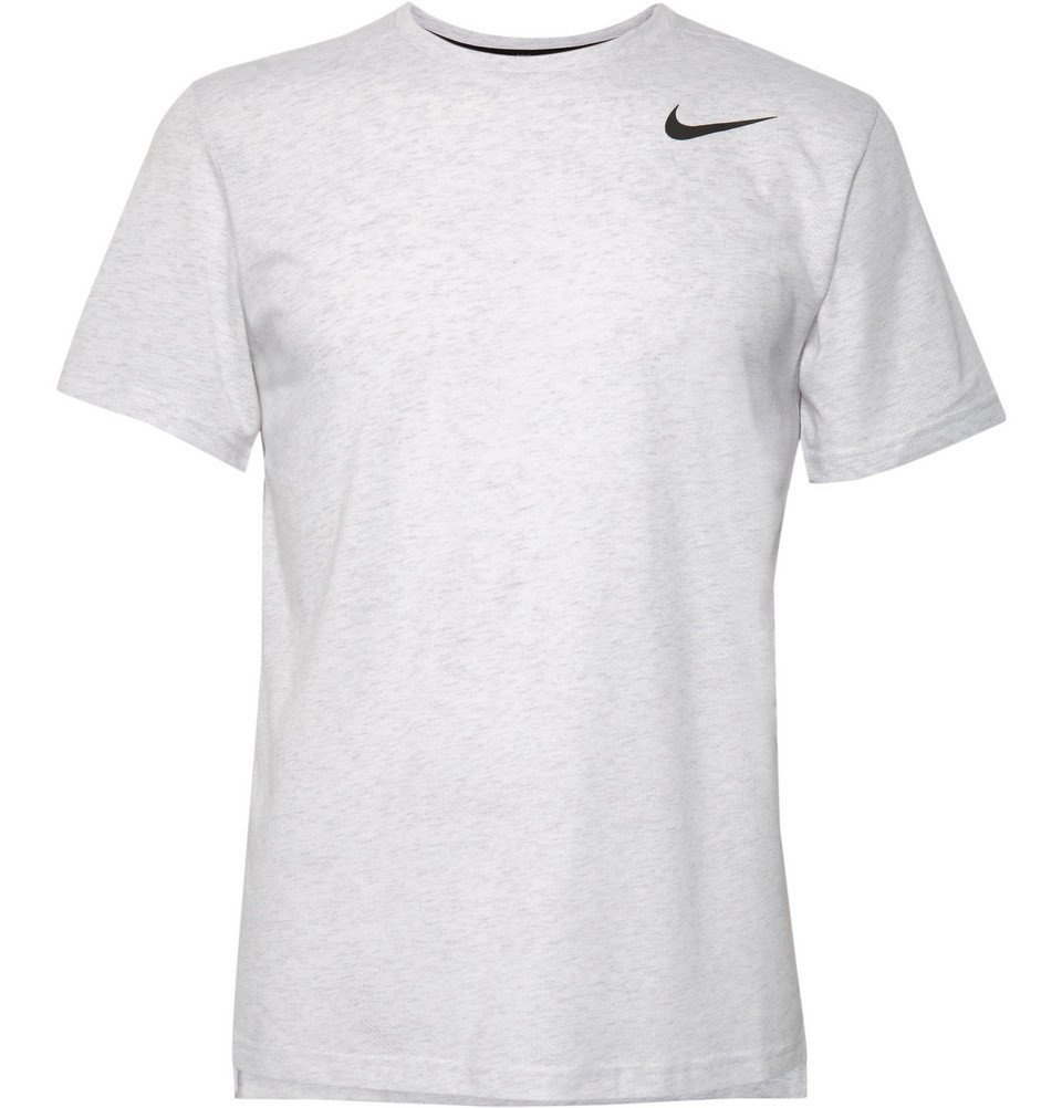 Sótano Gama de Giro de vuelta Nike Training - Breathe Perforated Dri-FIT T-Shirt - White Nike Training
