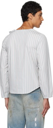 Ashley Williams Green Stripe Bow Shirt