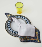 La DoubleJ Borboni Blue Large set of 2 linen napkins