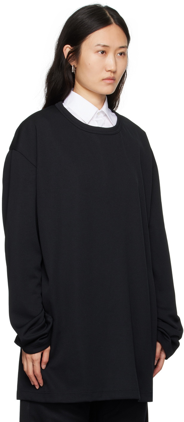 Comme des Garçons Homme Plus Black Crewneck Long Sleeve T-Shirt