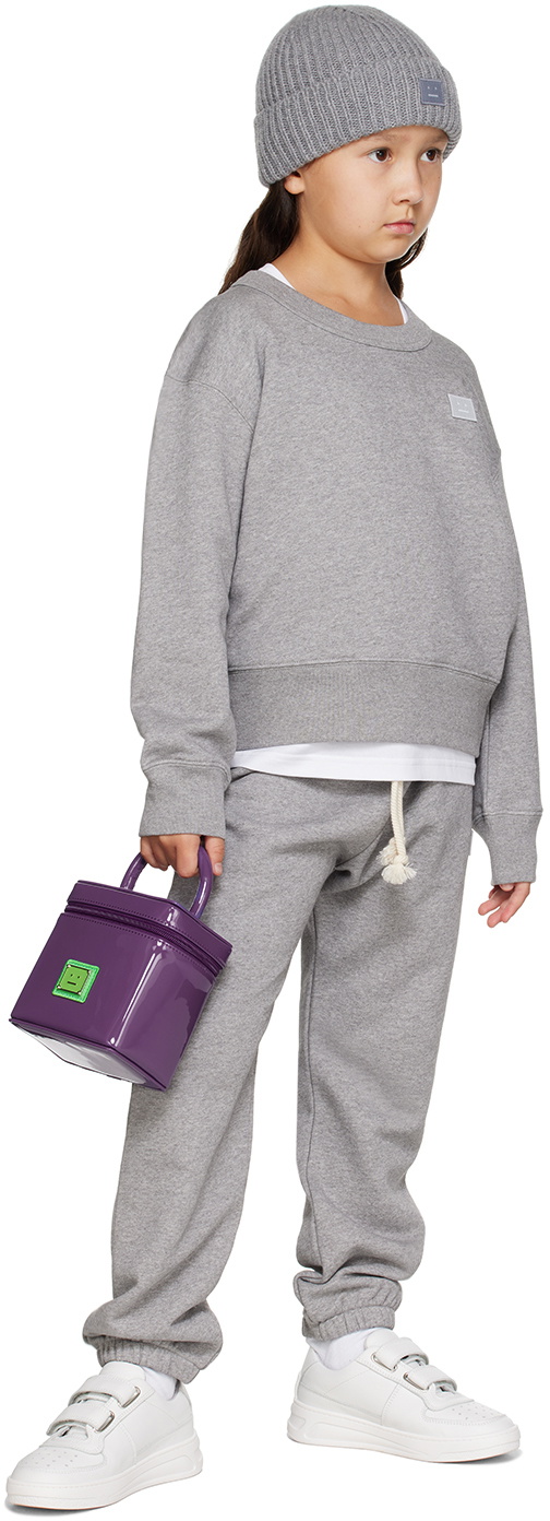 Acne Studios Kids Face Patch Joggers in Pink