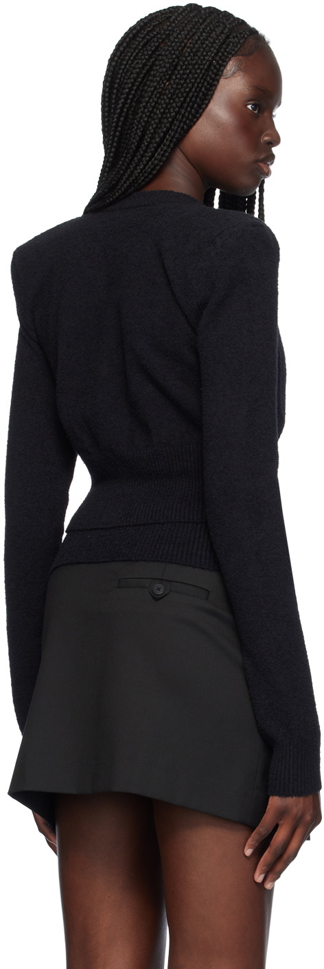 WARDROBE.NYC Black Padded Shoulder Cardigan