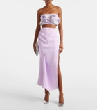 Maticevski Together Wave ruffled sequined bandeau top