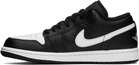 Nike Jordan Black & White Air Jordan 1 Low Sneakers