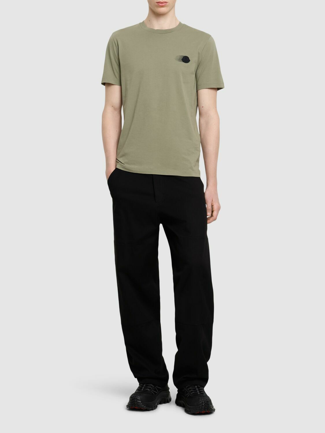 MONCLER Faded Logo Cotton T-shirt Moncler MONCLER Faded Logo Cotton T-shirt Moncler