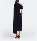 Roksanda Maite caped crêpe midi dress