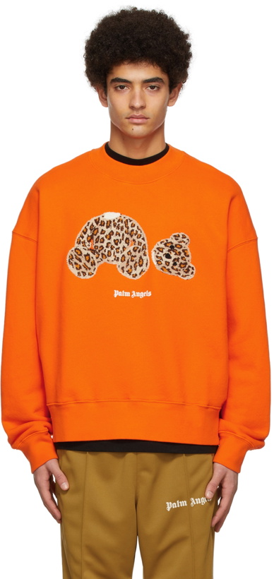 Photo: Palm Angels Orange Bear Sweatshirt