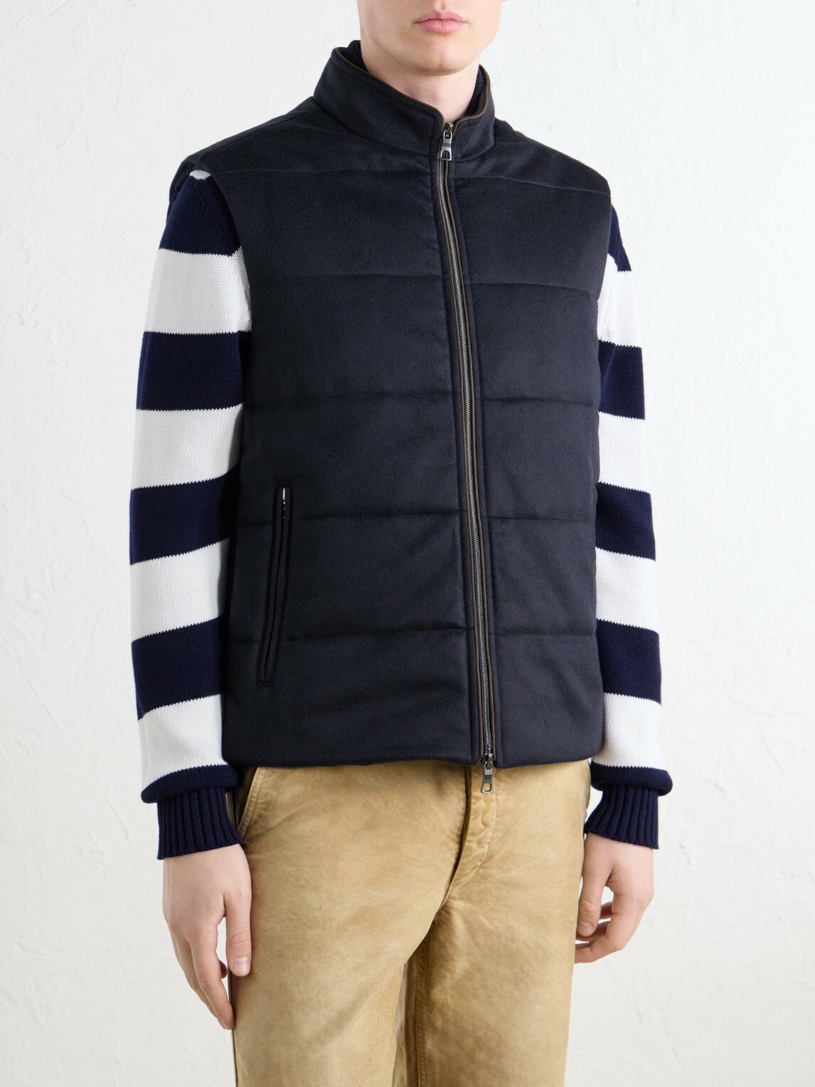 N.PEAL - Belgravia Quilted Cashmere Gilet - Blue