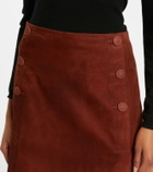 Yves Salomon Suede miniskirt