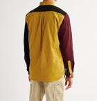 Beams Plus - Button-Down Collar Colour-Block Cotton-Corduroy Shirt - Yellow