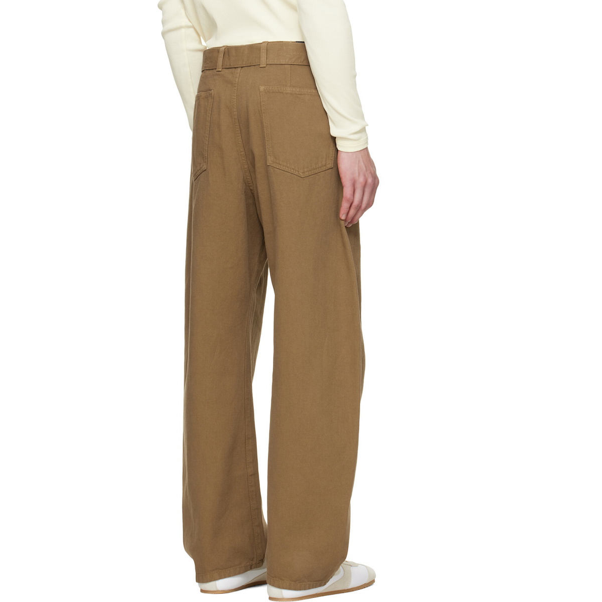 LEMAIRE Beige Twisted Belted Jeans