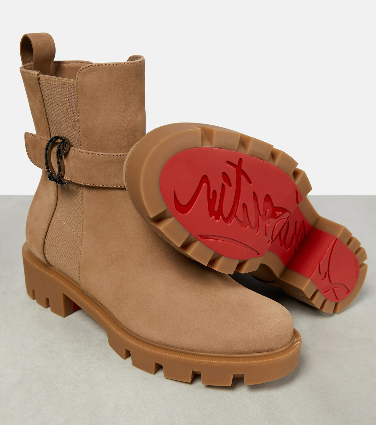 Christian Louboutin CL Chelsea suede ankle boots Christian