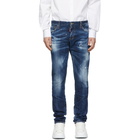 Dsquared2 Blue Medium Easy Wash Slim Jeans