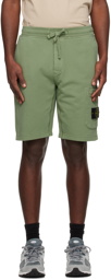 Stone Island Green Patch Shorts