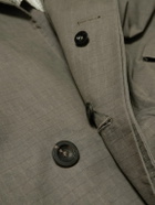 Drake's - HIM Rider's Belted Corduroy-Trimmed Cotton-Ripstop Coat - Brown