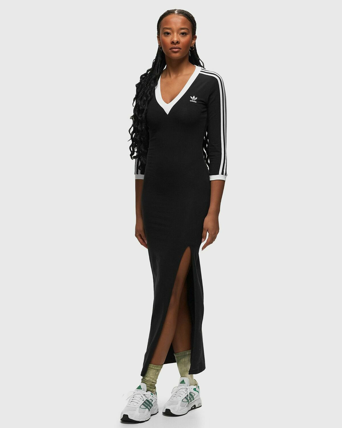 ウェア adidas All-in-One Dress Women Adidas Maxi Dress V Black Dresses adidas