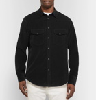 rag & bone - Beck Garment-Dyed Cotton-Corduroy Western Shirt - Black