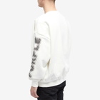 Purple Brand Men's Logo Arm Fleece Crew Sweat in Off White