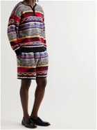 4SDESIGNS - Striped Cotton Half-Zip Sweater - Multi