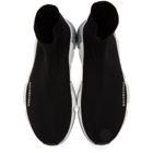 Balenciaga Black Clear Sole Speed Sneakers