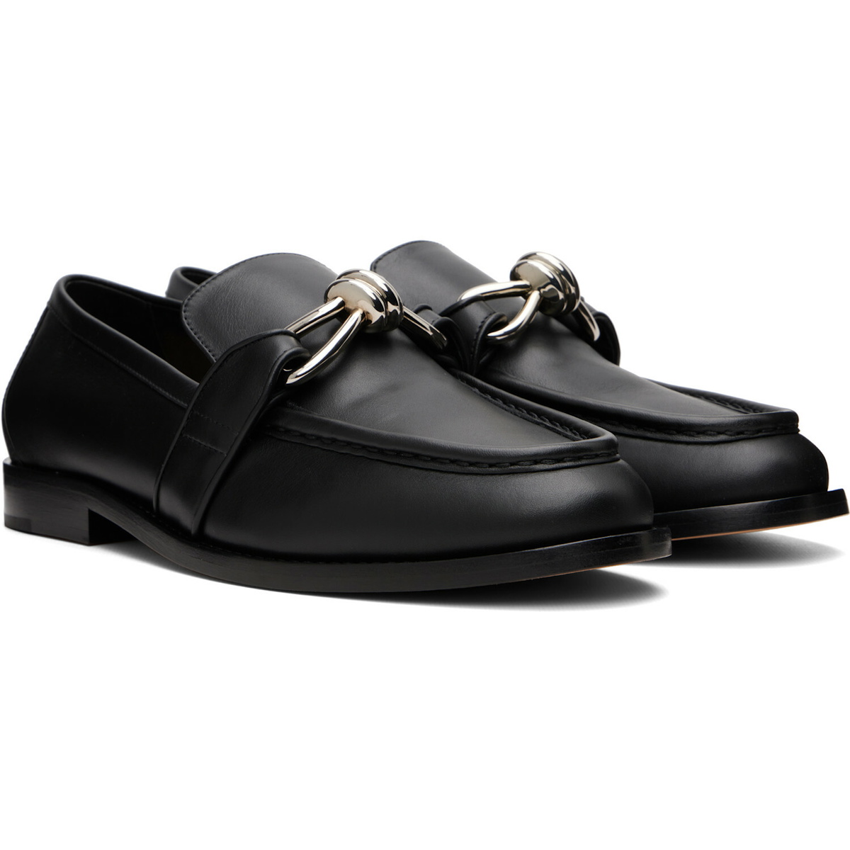 Bottega Veneta Black Astaire Loafers