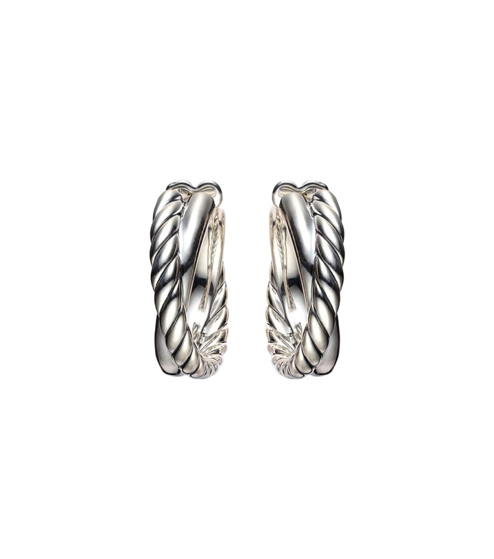 Photo: David Yurman Crossover® sterling silver hoop earrings