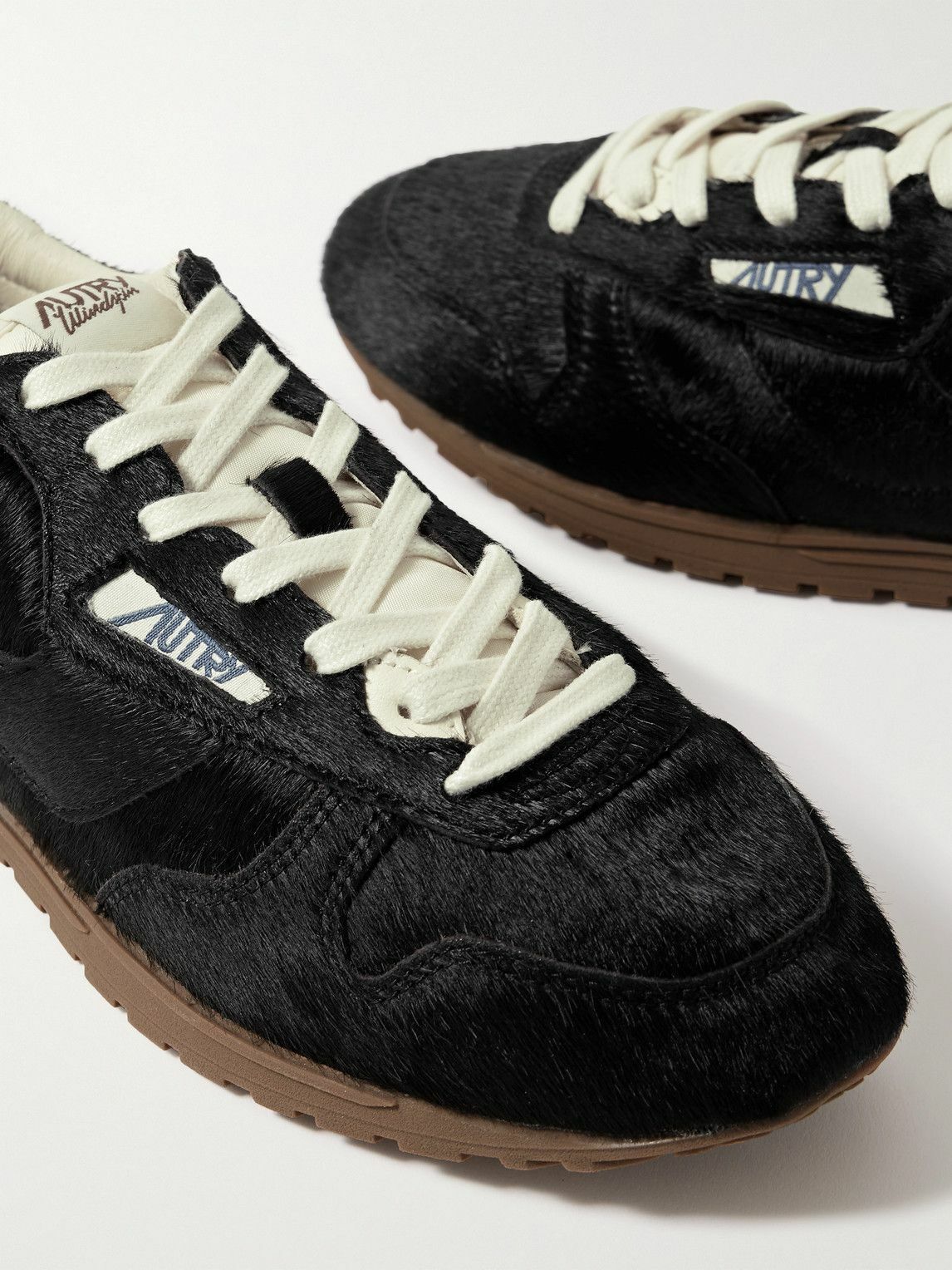 Autry - Windspin Pony Hair Sneakers - Black