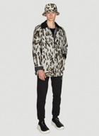 x Barbour Wight Leopard Print Waxed Jacket in White