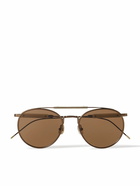 Brunello Cucinelli - Aviator-Style Gold-Tone Sunglasses